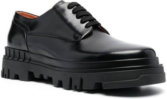 Santoni lug-sole Derby shoes Black