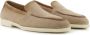 Santoni Malibu almond-toe leather loafers Neutrals - Thumbnail 3