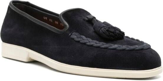 Santoni Malibu suede loafers Blue