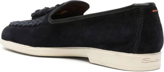 Santoni Malibu suede loafers Blue