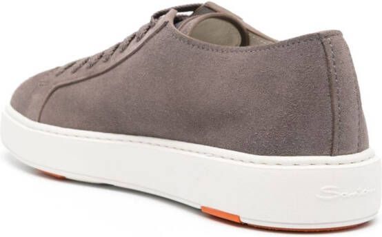 Santoni microsuede low-top sneakers Grey