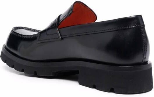 Santoni Moca penny loafers Black