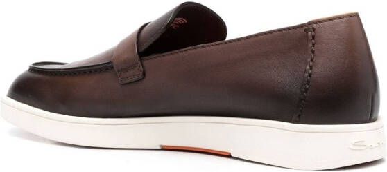 Santoni monk strap loafers Brown