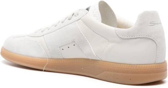Santoni Olympic panelled sneakers Neutrals