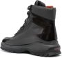 Santoni panelled-design lace-up hiking boots Grey - Thumbnail 3