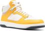 Santoni panelled hi-top leather sneakers Yellow - Thumbnail 2