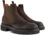 Santoni panelled leather ankle boots Brown - Thumbnail 2