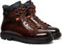 Santoni panelled leather hiking boots Brown - Thumbnail 2