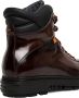 Santoni panelled leather hiking boots Brown - Thumbnail 3