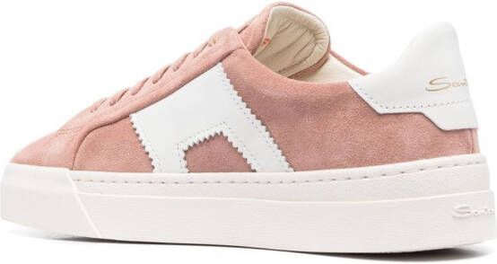 Santoni panelled low-top sneakers Pink