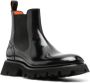 Santoni patent-finish leather ankle boots Black - Thumbnail 2