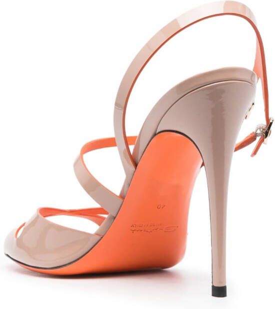 Santoni patent-leather sandals Pink
