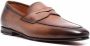 Santoni Penny leather loafers Brown - Thumbnail 2