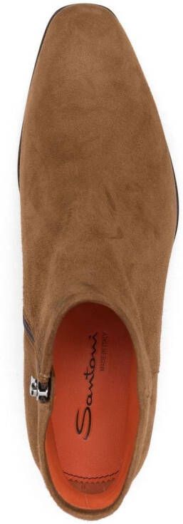 Santoni Perdei side-zip fastening boots Brown