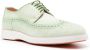 Santoni perforated-design almond-toe brogue shoes Green - Thumbnail 2