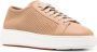 Santoni perforated-design leather sneakers Neutrals - Thumbnail 2