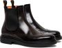Santoni perforated leather Chelsea boots Brown - Thumbnail 2