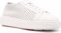 Santoni perforated leather low-top sneakers White - Thumbnail 2