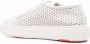 Santoni perforated leather low-top sneakers White - Thumbnail 3