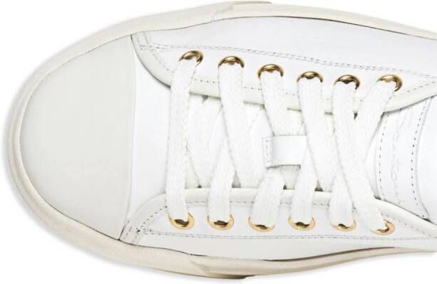 Santoni platform leather sneakers White