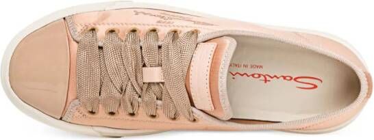 Santoni platform satin sneakers Pink
