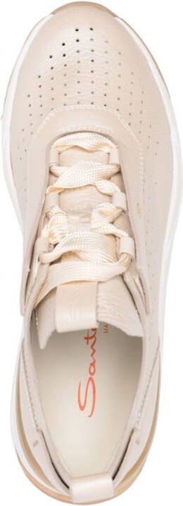 Santoni platform-sole sneakers Neutrals