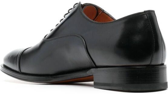 Santoni polished leather oxford shoes Black