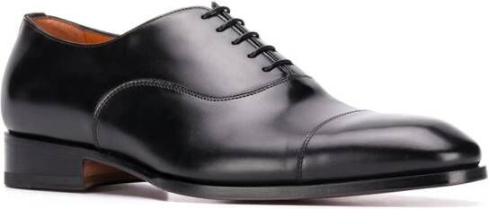 Santoni polished Oxford shoes Black