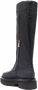 Santoni ribbed leather knee-high boots Black - Thumbnail 3