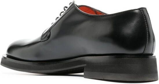 Santoni round-toe lace-up Derby shoes Black