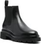 Santoni round-toe leather boots Black - Thumbnail 2