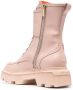 Santoni round-toe leather boots Pink - Thumbnail 3