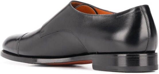Santoni round-toe low-heel monk shoes Black