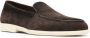 Santoni round-toe suede loafers Brown - Thumbnail 2