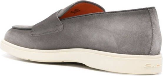 Santoni rubber-sole monk shoes Grey
