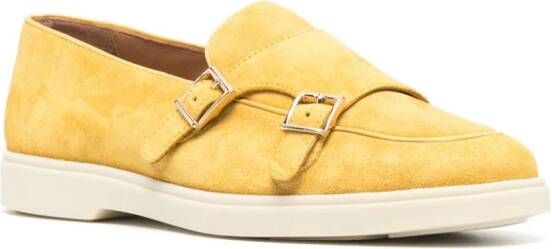 Santoni rubber-sole monk shoes Yellow