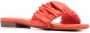 Santoni ruched leather sandals Orange - Thumbnail 2