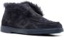 Santoni shearling-lined leather loafers Blue - Thumbnail 2