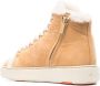 Santoni shearling-trim high-top sneakers Neutrals - Thumbnail 3