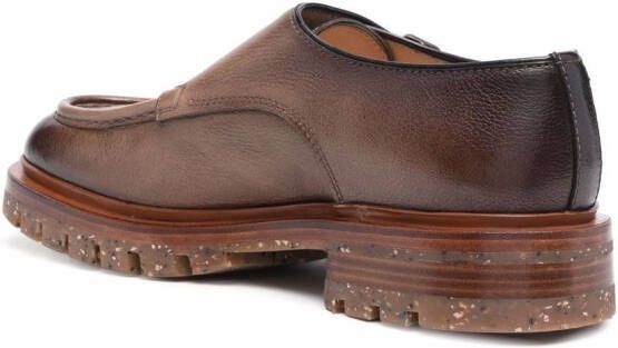 Santoni side buckle-detail shoes Brown