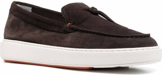 Santoni slip-on boat shoes Brown