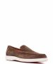 Santoni slip-on leather loafers Brown - Thumbnail 2