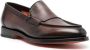 Santoni slip-on leather loafers Brown - Thumbnail 2