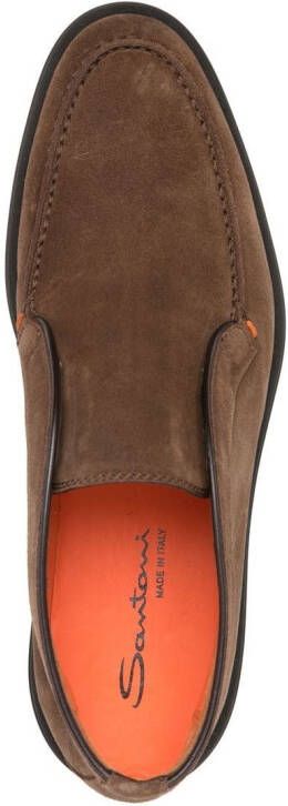 Santoni slip-on loafer boots Brown