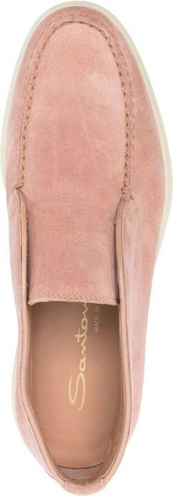 Santoni slip-on loafers Pink