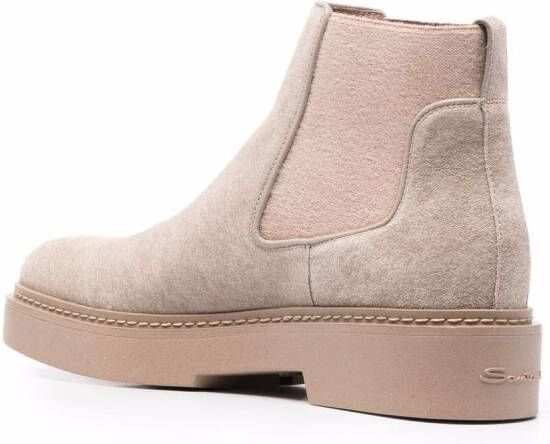 Santoni slip-on suede ankle boots Neutrals