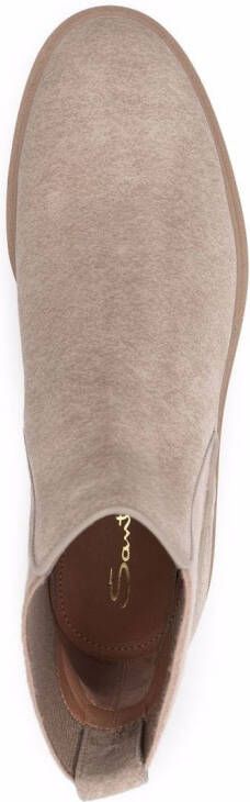 Santoni slip-on suede ankle boots Neutrals