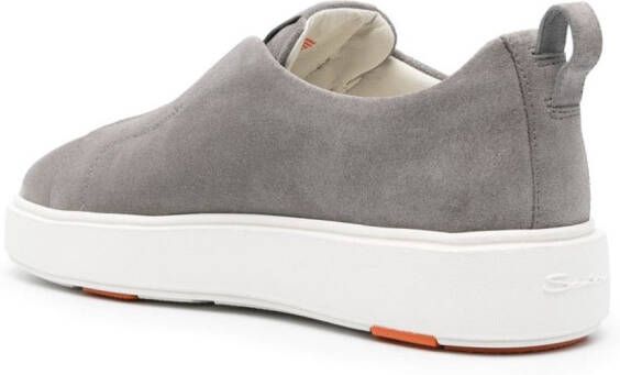 Santoni slip-on suede sneakers Grey