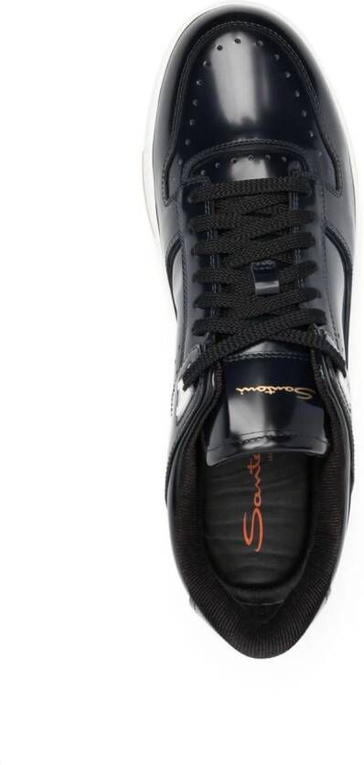 Santoni Sneak-air leather sneakers Blue
