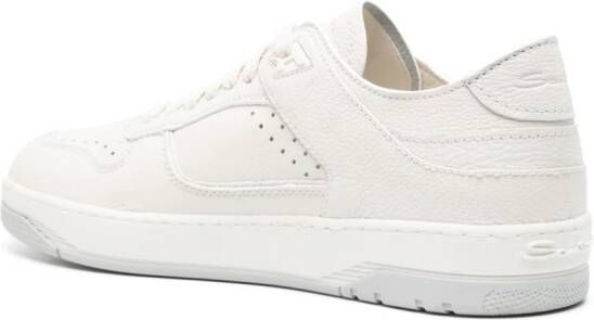 Santoni Sneak-Air panelled leather sneakers White